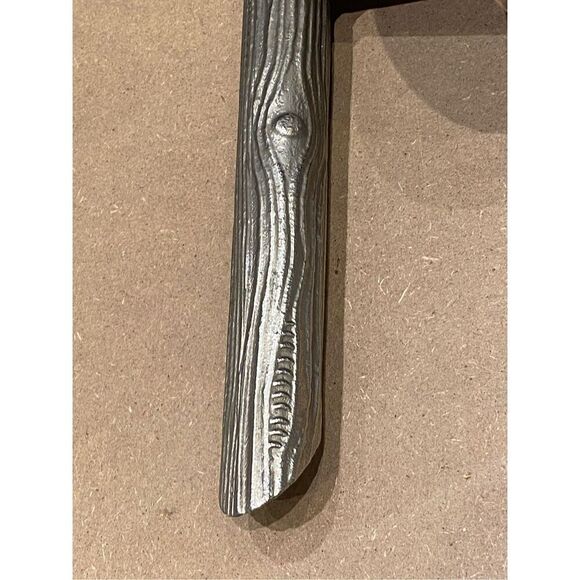 Vintage Modern Wall Sconce with Industrial and Organic Wood Grain Elements - Picture 7 of 7